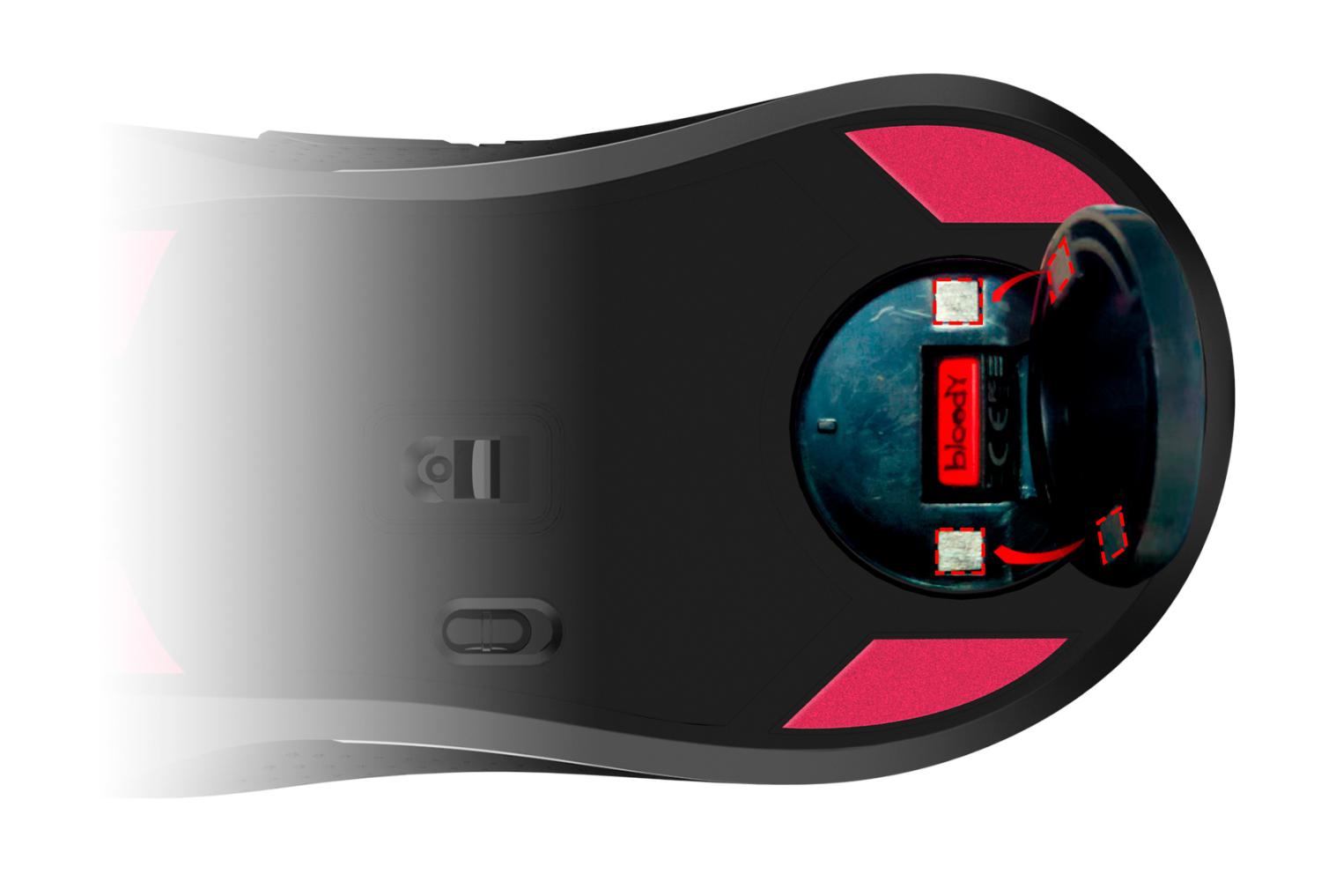 Мышь A4Tech Bloody R90 Plus черный оптическая 5000dpi беспров. USB 7but