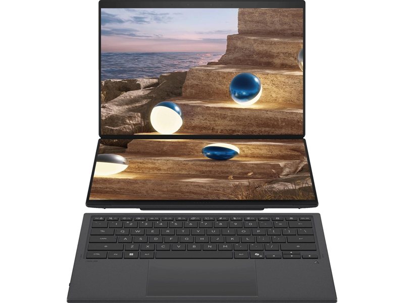 Ноутбук Asus ZenBook Duo UX8407AA-SN538X Core Ultra X9 378H 32Gb SSD1Tb Intel Arc B390 14" OLED Touch 3K (2880x1800) Windows 11 Pro dk.grey WiFi BT Cam (90NB16V1-M00VU0)