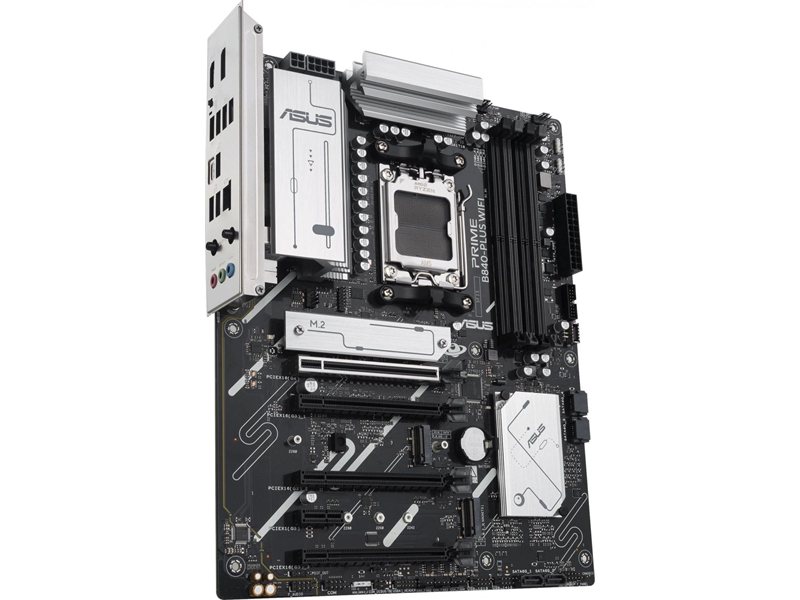 Материнская плата ASUS PRIME B840-PLUS WIFI, AM5, B840, 4*DDR5, 4*SATA, 3*M.2, 3*USB 3.2, 4*USB 2.0, Type-C, 5*PCIx16, 1*PCIx1, DP+HDMI, ATX; 90MB1IZ0-M0EAY0
