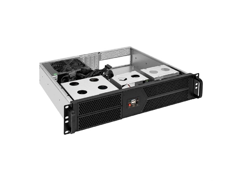 Exegate EX299984RUS Серверный корпус ExeGate Pro 2U400-04 <RM 19", высота 2U, глубина 400, БП 500PAS, 2*USB>