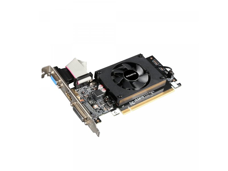 Видеокарта/ VGA GIGABYTE NVIDIA GeForce GT 710 2GB, DDR3/64-bit, PCIe 2.0, 1xD-Sub, 1xDVI-D, 1xHDMI 1.4, 1-slot