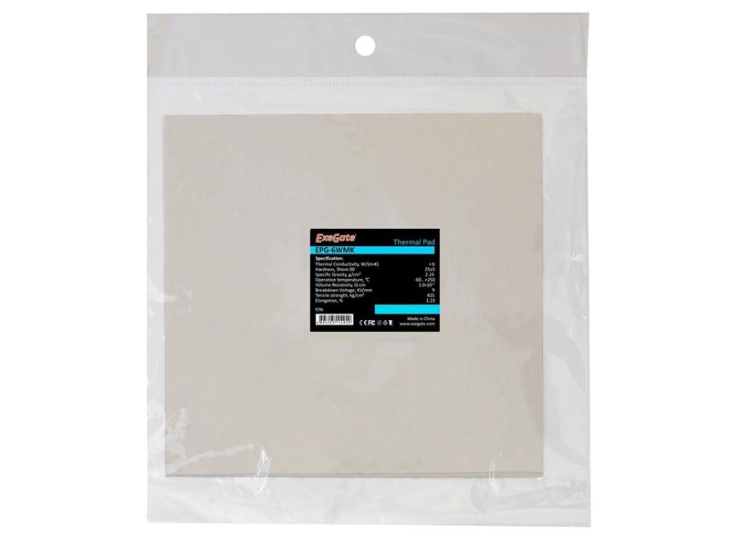 Exegate EX282357RUS Термопрокладка EPG-6WMK, 50x50x0.5 mm