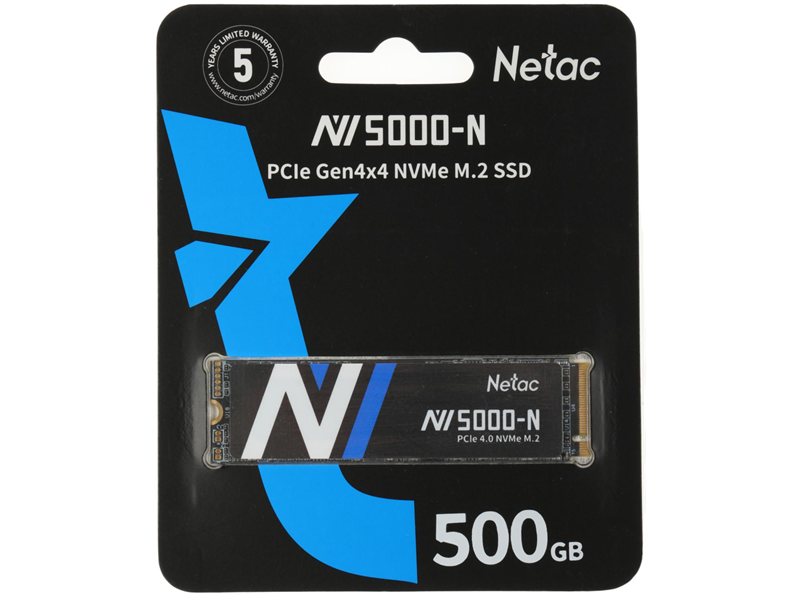 Накопитель SSD Netac PCIe 4.0 x4 500GB NT01NV5000N-500-E4X NV5000-N M.2 2280