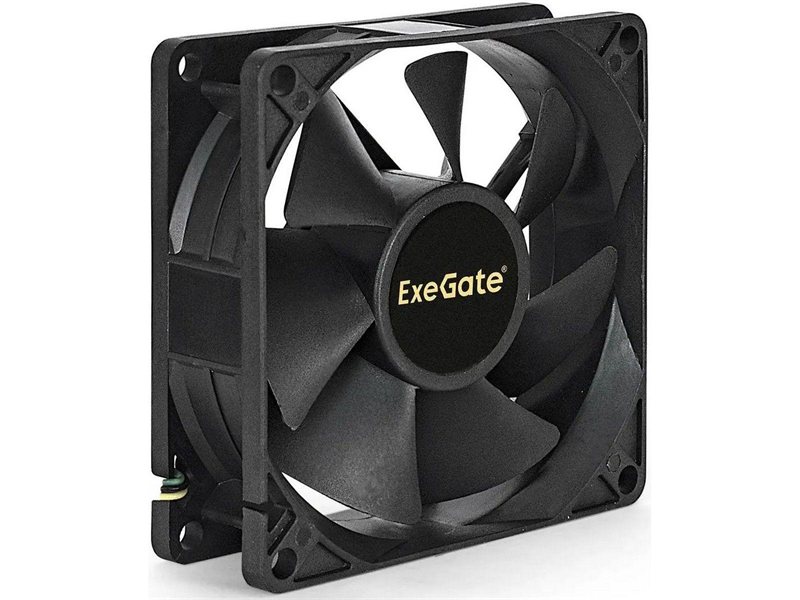 Вентилятор 12В DC ExeGate EX08025S3P (80x80x25 мм, Sleeve bearing (подшипник скольжения), 3pin, 2200RPM, 22.5dBA)