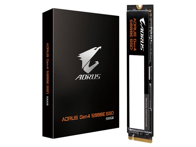 Твердотельный накопитель SSD Gigabyte AORUS 500GB M.2 2280 AG450E500G-G Client PCI-Express 4.0 x4, NVMe 1.4 5000/3800 RTL