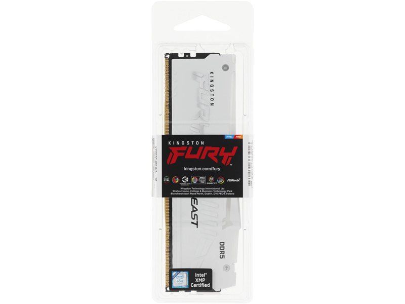 Память DDR5 16GB 5200MHz Kingston KF552C40BWA-16 Fury Beast RGB RTL Gaming PC5-41600 CL40 DIMM UDIMM 288-pin 1.25В single rank с радиатором Ret