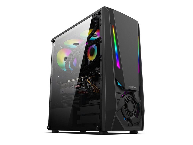 Корпус ALSEYE  Reactor-B Mini-ITX/Micro ATX/ATX, USB2.0*2+HD Audio+USB3.0*1 USB2.0*2+HD Audio+USB3.0*1
