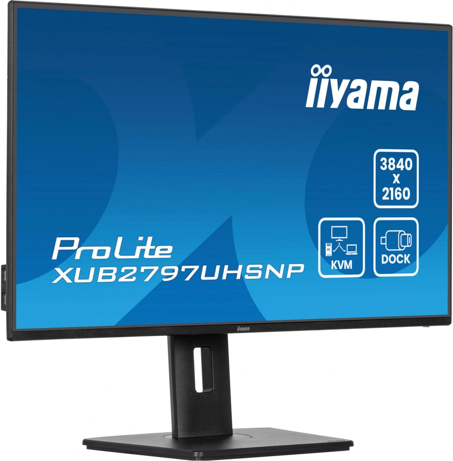 Монитор Iiyama 27" ProLite XUB2797UHSNP-B1 черный IPS LED 16:9 HDMI M/M матовая HAS Piv 1300:1 350cd 178гр/178гр 3840x2160 60Hz DP 4K USB 6.1кг