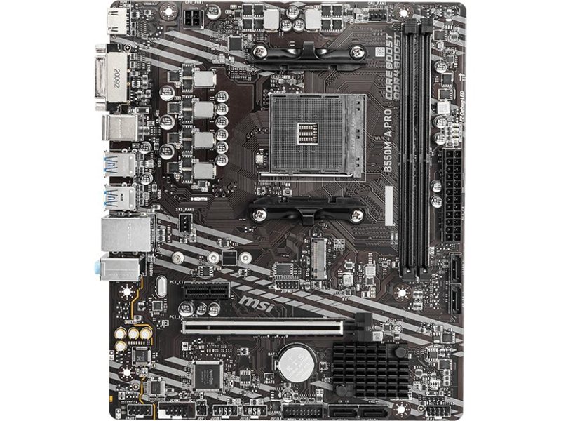 Материнская плата MSI B550M-A PRO AM4/B550/4xDDR4/M.2/RAID/HDMI/DVI mATX