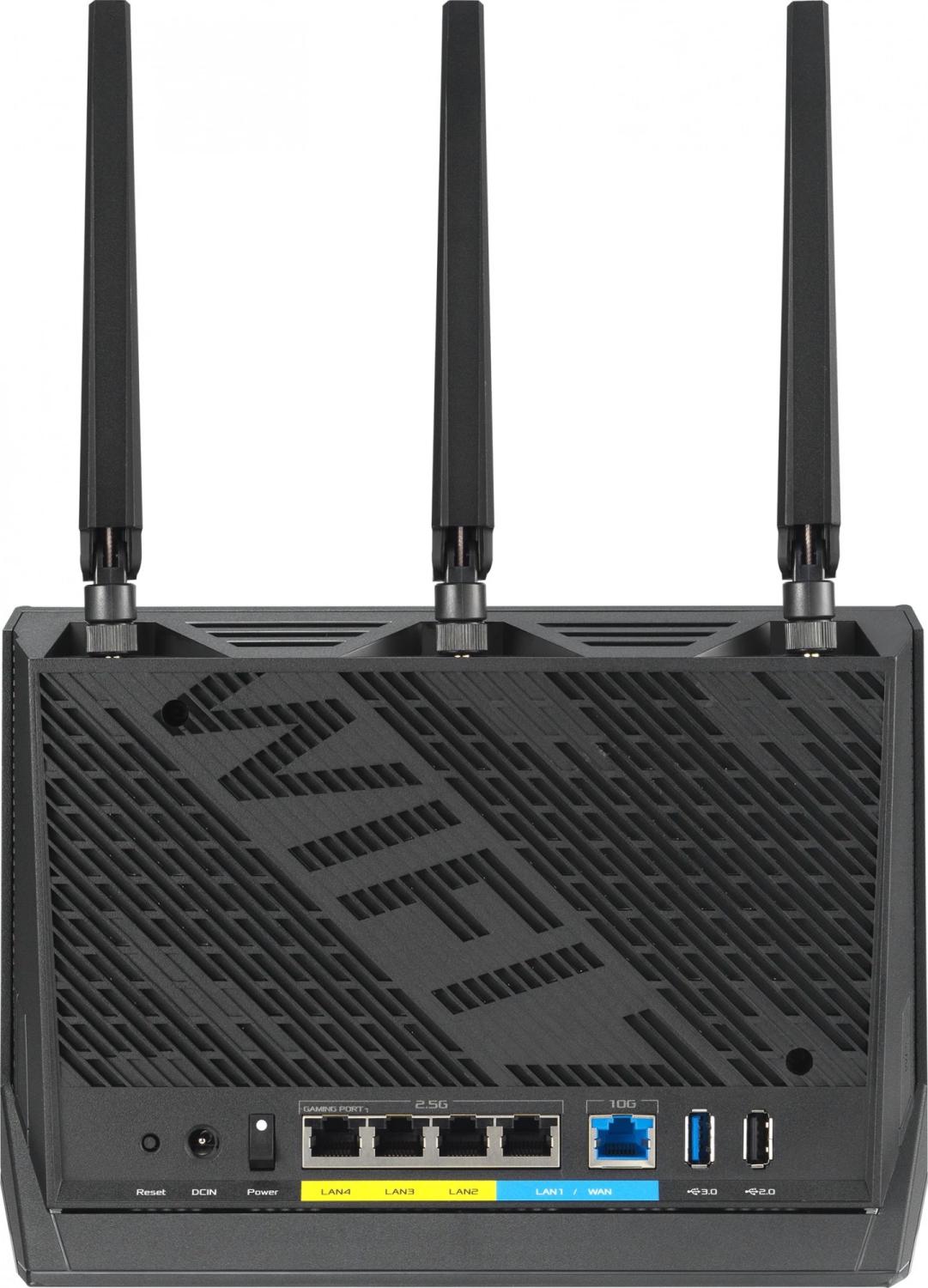Роутер беспроводной Asus RT-BE86U BE6800 100/1000/2500/10000BASE-T черный