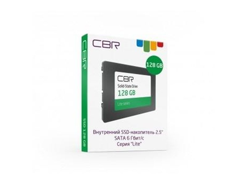 CBR SSD-128GB-2.5-LT22, Внутренний SSD-накопитель, серия "Lite", 128 GB, 2.5", SATA III 6 Gbit/s, SM2259XT, 3D TLC NAND, R/W speed up to 550/520 MB/s, TBW (TB) 64
