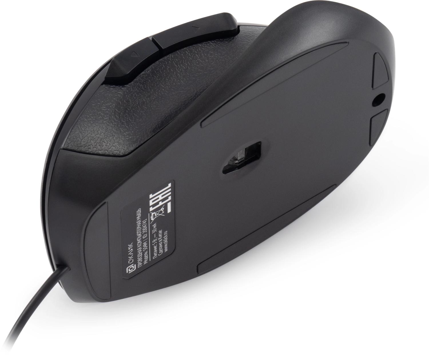 Мышь Оклик 504M черный/серый оптическая 3600dpi silent USB 6but (2004741)