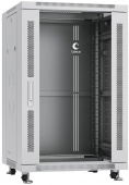 Шкаф коммутационный Cabeus (SH-05C-18U60/60) напольный 18U 600x600мм пер.дв.стекл металл 800кг серый 500мм 50.2кг 220град. 988мм IP20 сталь