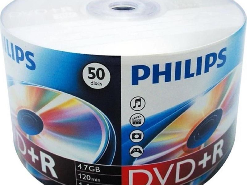 Диск DVD+R Philips 4.7 Gb, 16x, Bulk 50