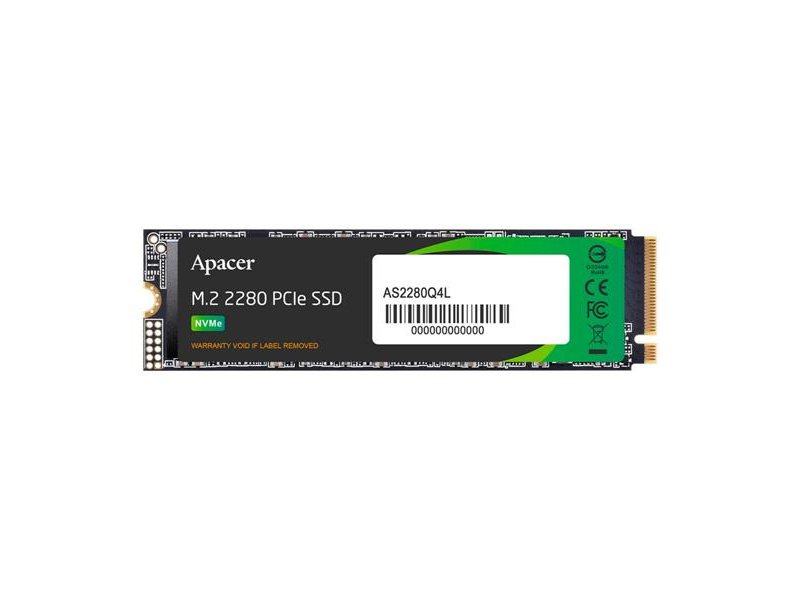 Твердотельный накопитель Apacer SSD AS2280Q4L 256Gb M.2 2280 PCIe Gen4x4, R3600/W3000 Mb/s, 3D NAND, MTBF 1.5M, NVMe 1.4, 170TBW, Retail, 3 years (AP256GAS2280Q4L-1)