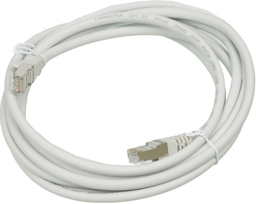 Патч-корд Lanmaster LAN-PC45/S6A-3.0-GY FTP RJ-45 вил.-вилка RJ-45 кат.6A 3м серый LSZH (уп.:1шт)