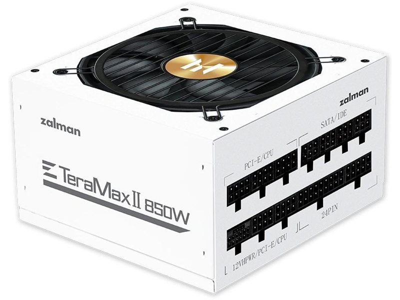 Блок питания Zalman ATX 850W ZM850-TMX2 Snow 80+ gold 24pin APFC 120mm fan 12xSATA Cab Manag RTL