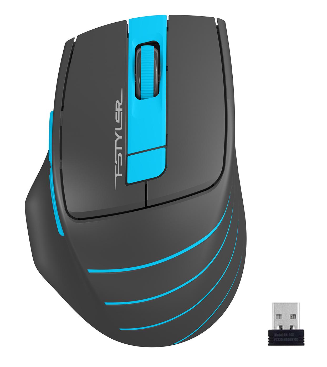 Мышь A4Tech Fstyler FG30S серый/синий оптическая 2000dpi silent беспров. USB 5but (FG30S BLUE)
