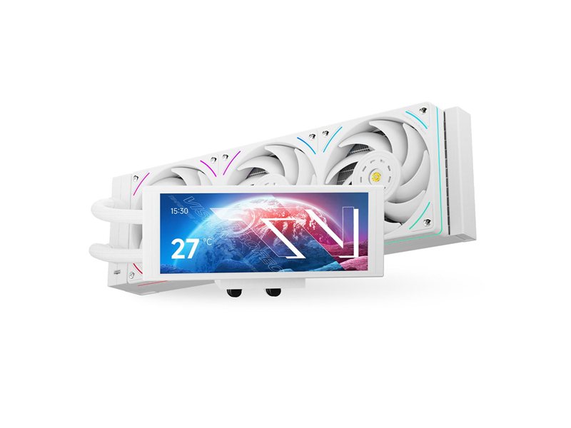 Водяное охлаждение для процессора/ Water Cooling System Thermalright Trofeo Vision 360 (360mm, LED, White, ARGB/ Fans: 3x120mm, 69CFM, 27dBA, 2150RPM/ Pump height 102mm, 6400RPM, Rad thickness 27mm/ S: 1700, 1200, 1851, 115X, 2011, 2066, AM5, AM4)