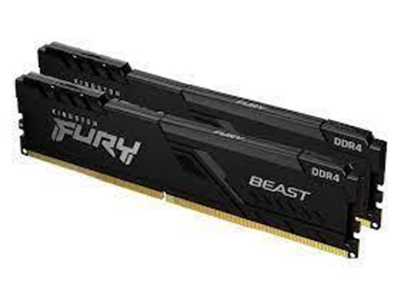 Память DDR4 2x8GB 3200MHz Kingston KF432C16BBK2/16 Fury Beast Black RTL Gaming PC4-25600 CL16 DIMM UDIMM 288-pin 1.35В kit dual rank с радиатором Ret
