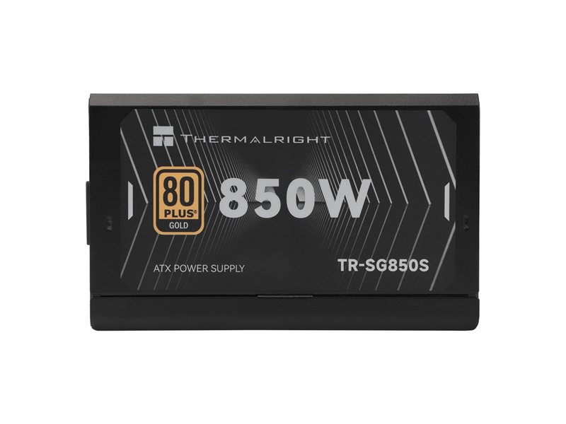Блок питания 850W/ Power Supply Thermalright, 850W 80+ Gold (ATX, 3.1, PCIe 5.1, Non-modular, 1x24(20+4)pin, 1xCPU 8(4+4)pin, 2xPCIe*2 8(6+2)pin, 5xSATA3, 1x12+4pin (12VHPWR PCIe 5.1 12+4pin 600mm), 3xMOLEX4pin, Active, 120x120mm, 150x140x86mm, APFC, blac