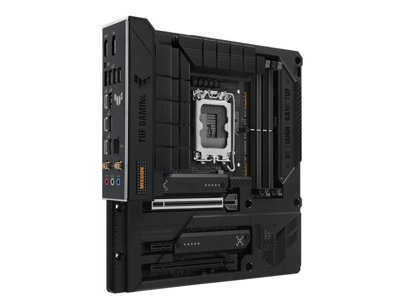 Материнская плата ASUS TUF GAMING B760M-BTF WIFI, LGA1700, B760, 4*DDR5, 4*SATA, 3*M.2, 5*USB 3.2, 4*USB 2.0, Type-C, 2*PCIx16, 1*PCIx1, DP+HDMI, mATX; 90MB1G50-M0EAY0