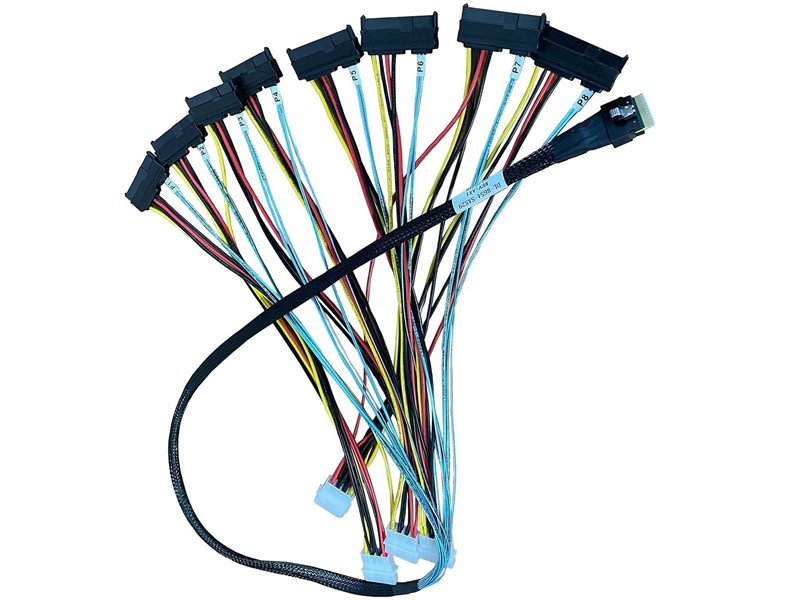 Кабель DiliVing DL-8654-SAS29 Slimline SASx8 (SFF8654) -to- 8x SAS29 , 100CM