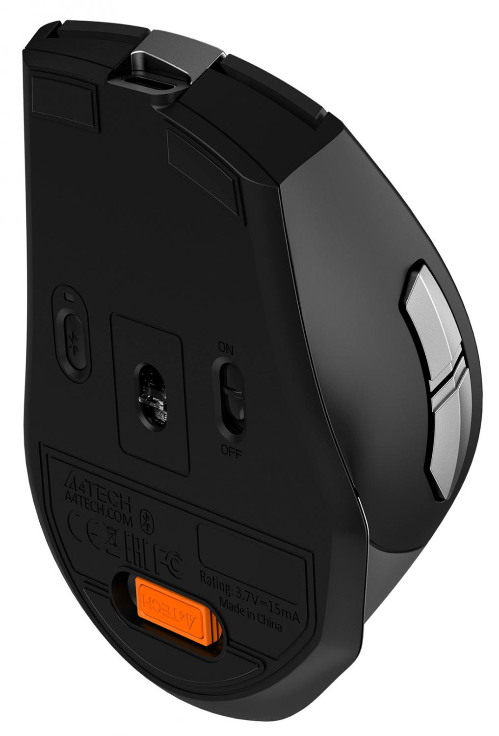 Мышь A4Tech Fstyler FB35C серый/черный оптическая 2000dpi беспров. BT/Radio USB 6but (FB35C SMOKY GREY)