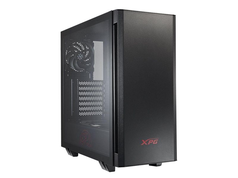 Корпус XPG INVADER BLACK (INVADER-BKCWW) (Midi-Tower, черный, TG, 120mm fan*2)