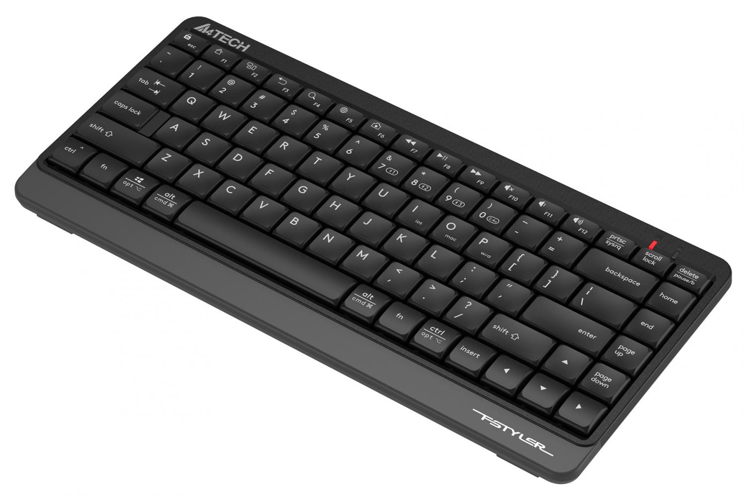 Клавиатура A4Tech FBK11 черный/серый USB беспроводная BT/Radio slim (FBK11 GREY)