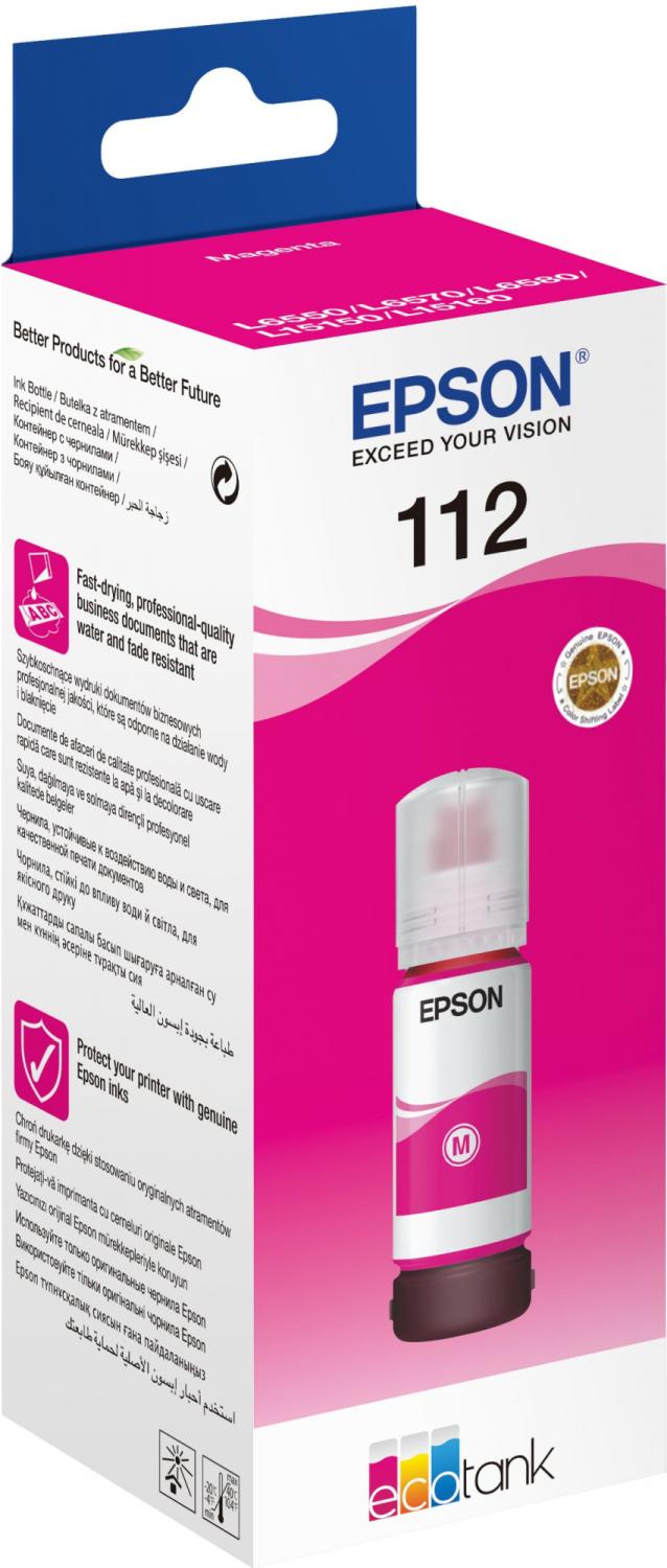 Чернила Epson 112 C13T06C34A пурпурный70мл для Epson L11160/L15150/L15160