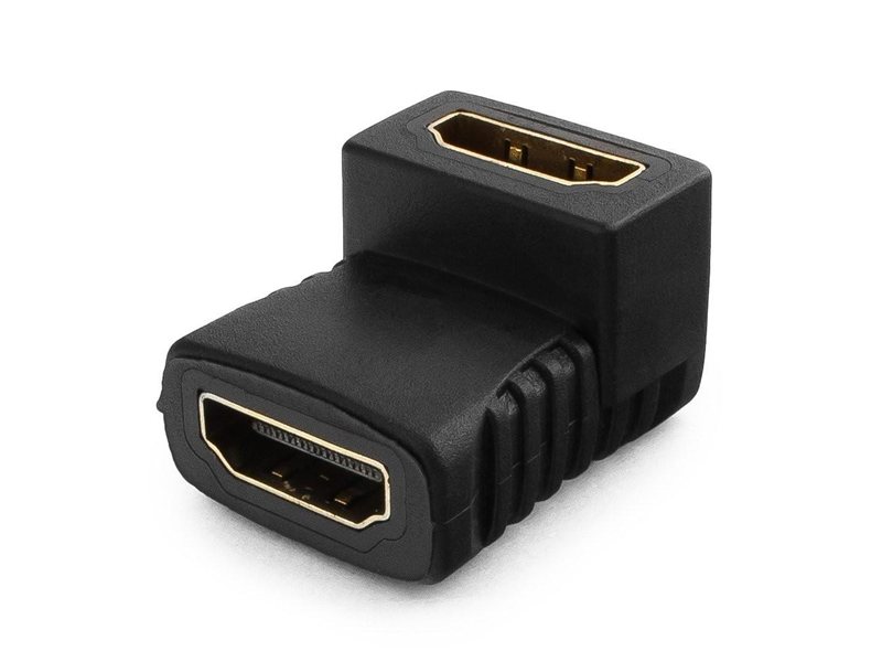 Gembird Переходник HDMI-HDMI  19F/19F, угловой, золотые разъемы, пакет [A-HDMI-FFL]