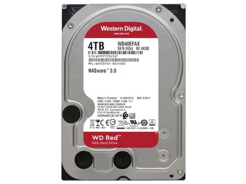 Жесткий диск/ HDD WD SATA3 4Tb NAS Red 5400 256Mb 1 year warranty