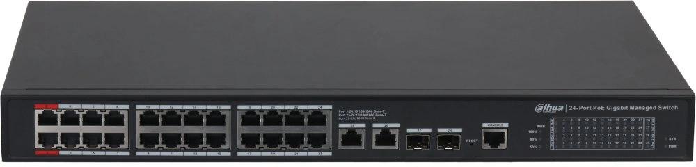 Коммутатор Dahua DH-S4228-24GT-360 28x1Гбит/с 2SFP 24PoE 360W управляемый
