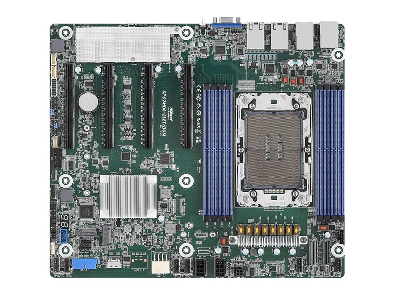 Материнская плата/ ASRock SP2C741D16X-2T, EEB, 2x LGA 4677 5th/4th Gen Intel Xeon Scalable, 16x DDR5 RDIMM, 6x PCIe5.0 x16, 1x PCIe5.0 x8, 2x MCIO (PCIE5.0 x8), 3x OcuLink (PCIE3.0 x4 or 4x SATA), 1x M.2 (PCIe3.0 x4 or SATA 6Gb/s), up to 13 SATA 6Gb/s, 2x