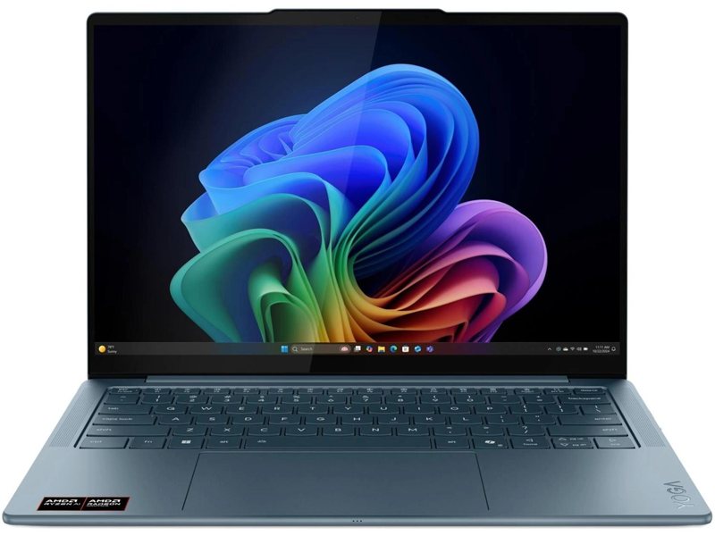 Ноутбук Lenovo Yoga Slim7 14AKP10 Ryzen AI 5 340 16Gb SSD1Tb AMD Radeon 840M 14" OLED 2.8K (2880x1800) Windows 11 Home turquoise WiFi BT Cam (83JY0009RK)
