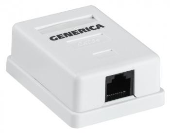 Розетка ITK CS2-1C5EU-12-G настенная 49.2x65.5x25.2мм RJ45 пластик белый