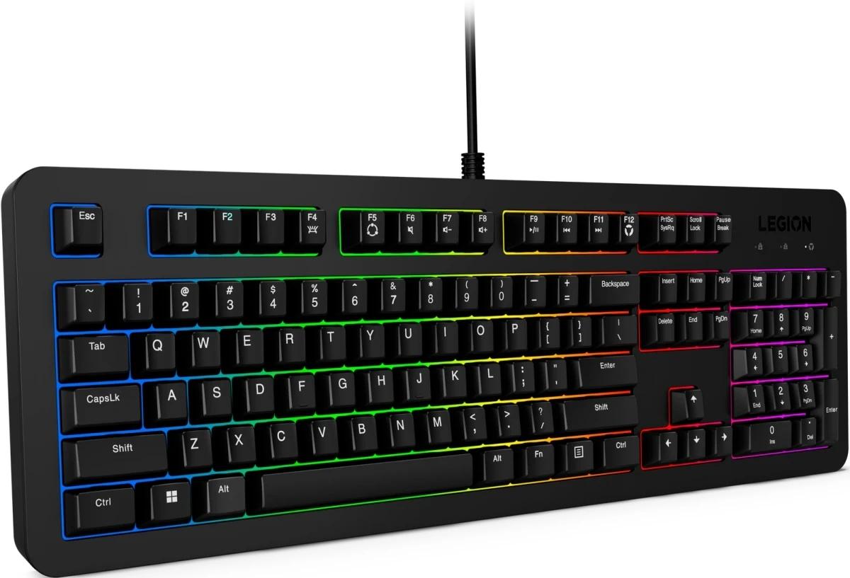 Клавиатура Lenovo K310 RGB черный USB for gamer LED (GY41N91872) кабель 1.8м