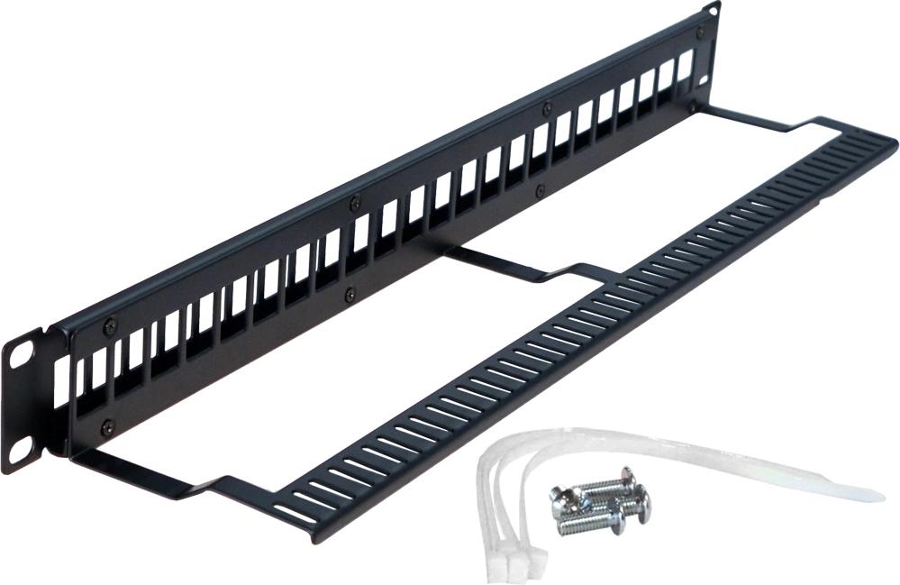 Патч-панель наборная Lanmaster TWT-PP24OK-UTP 19" 1U 24xRJ45 UTP