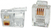 Коннектор Lanmaster (TWT-PL11-4P4C/100) UTP кат.3 RJ11 прозрачный (упак.:100шт)