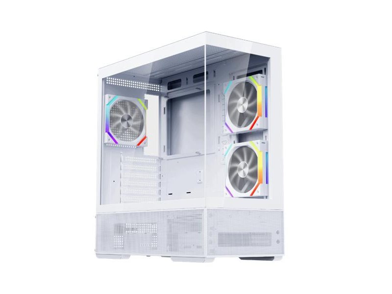 корпус 1STPLAYER CV7 ARGB White / ATX / 3x120mm ARGB & 2x120mm fans / CV7-WH-2FAR-W-2FH7R-W-1FH7-W
