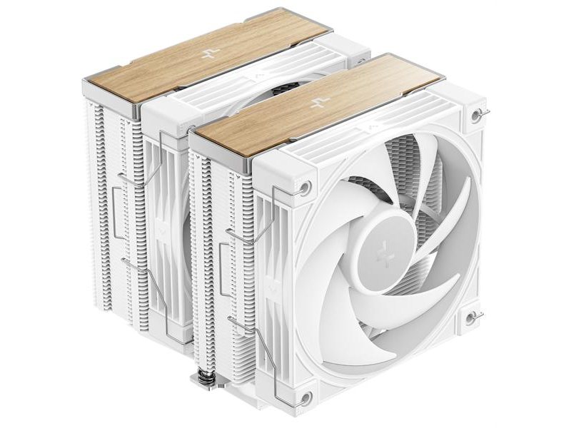 Кулер для процессора DEEPCOOL AK620 G2 WH LGA1851/1700/1200/115X/AM5/AM4 (8шт/кор, TDP 260W, PWM, DUAL Fan 120mm, 6 тепл. трубок, Copper Base, Wood-grain top cover, белый) RET (R-AK620G2-WHNNMN-GJD)