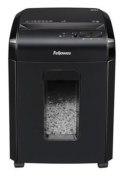 Шредер Fellowes PowerShred 10M (секр.P-5) фрагменты 10лист. 19лтр. скобы пл.карты