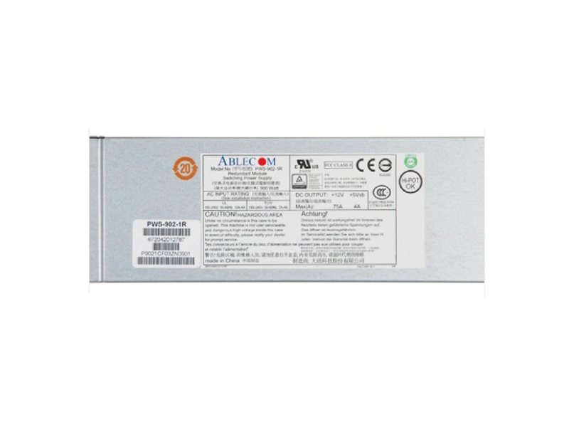 Supermicro PWS-902-1R 1U, 900W, 12V, Redundant Module, Retail
