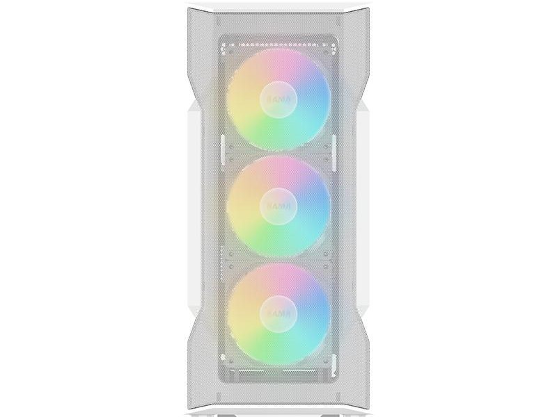 Корпус ПК без блока питания/ Case SAMA S40 White, Midi-Tower, TG, 4x120mm ARGB, 2xUSB 3.0 + 1xUSB 3.1 Type-C, ATX, mATX, mITX White