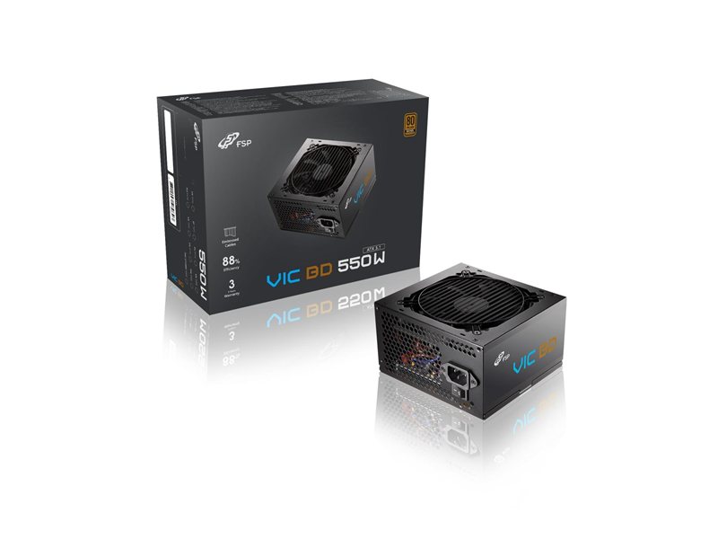 Блок питания FSP VIC-550BD ATX 550W, 80+ BRONZE (POA5500102)