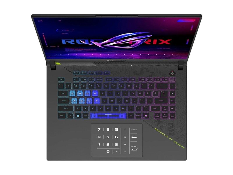 Ноутбук Asus ROG Strix G16 G614PR-RV089 Ryzen 9 8940HX 32Gb SSD1Tb NVIDIA GeForce RTX5070Ti 12Gb 16" IPS WUXGA (1920x1200) без ОС grey WiFi BT Cam (90NR0NJ7-M00620)