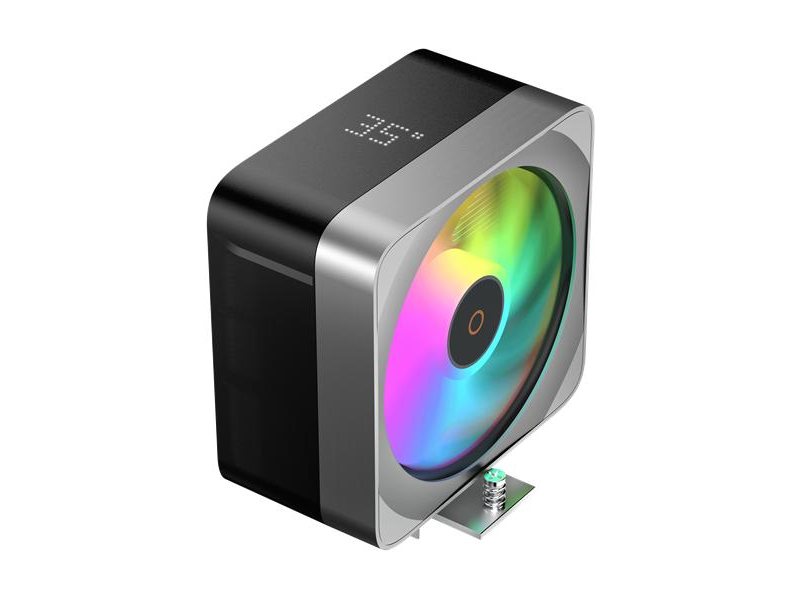 Кулер для процессора Ocypus Delta A40 EX BK Digital, 120mm ARGB FAN, Top Display Panel, 4 HEAT PIPES, 4-PIN PWM, 500-1800 RPM, 29DBA, HYDRO BEARING, LGA115X/1200/1700/18XX, AM4/AM5 (незначительное повреждение коробки)