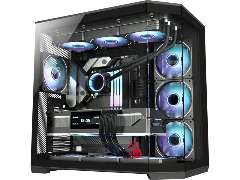 Корпус Bloody BD-CC109 черный без БП ATX 10x120mm 2xUSB3.0 audio