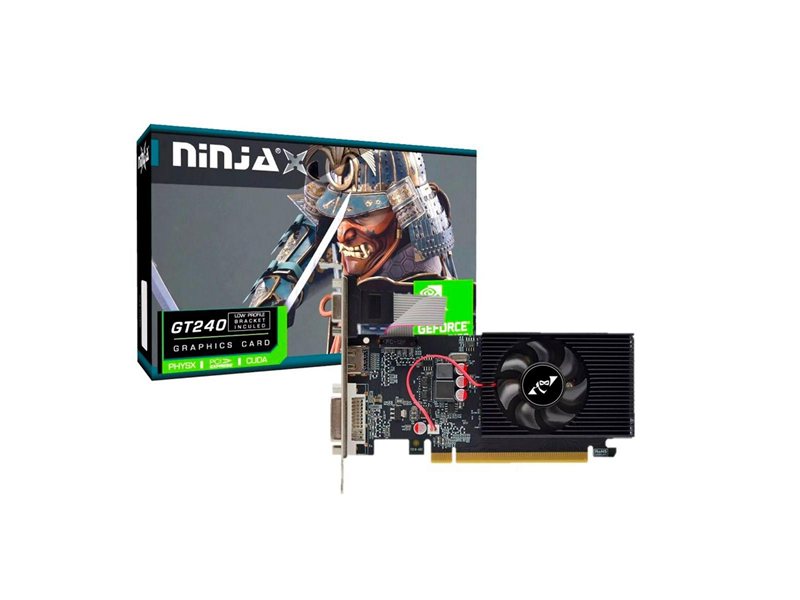 Видеокарта Ninja (Sinotex) GT240 1GB DDR3 128bit VGA DVI HDMI 1FAN LP RTL